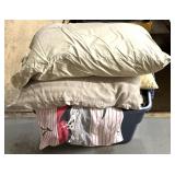 Large tote full of pillows/linens