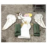 Vintage wooden Christmas decorations/angel