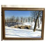 Framed canvas painting by Amy Adams