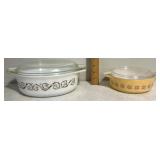 2 vintage Pyrex casseroles