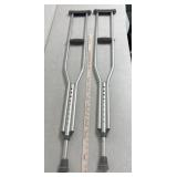 Used Adjustable aluminum padded crutches