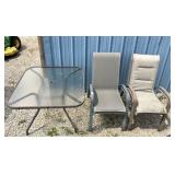 Patio table w/4 stack able chairs