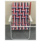 Red white and blue lawn chair/21 inches inside