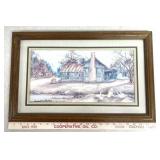 framed print,"Feeding Time" by artist Ava Freeman