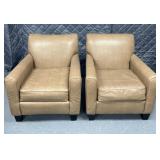 2 modern comfortable cushioned chairs