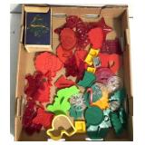 Plastic cookie cutters/presses, empty box