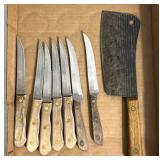 Steak knives/butcher cleaver