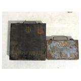 Vintage Vintage first aid metal boxes-advsing