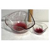 Decorative unique bowls/pink/purple accent some