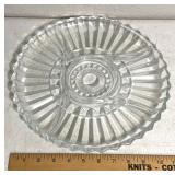 Vintage glass relish/dip tray with dividers