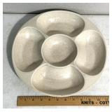 Red Wing USA, pottery dip/relish tray has marks