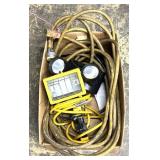 Repaired heavy duty extension cord, both ends,