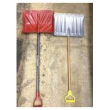 2 snow shovels