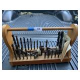 Drill Bits in Wooden Carrier