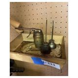 Lot of 3 Small Oil Cans