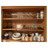 Contents in cabinets (dishes)
