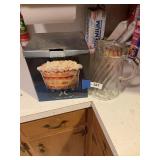 Glass Pitcher & Trifle Bowl