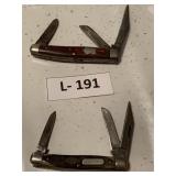 Lot of 2 Pocket Knives (old Timer & Sheffield)