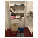 Contents In closet (lamp, decor, etc)