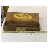 Boot Jack Plug Tobacco Wooden Box