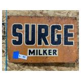 Vintage Metal Surge Milker Sign