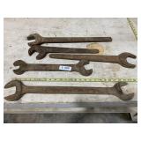 Lot of 5 Large Wrenches