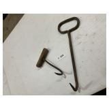 Lot of 2 Hay Hooks