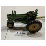 Metal John Deere Toy Tractor w/driver