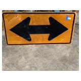 Orange Arrow Street Sign