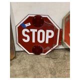 School; Bus Flashing Stop Sign