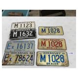 Lot of 7 Dealer License Plates