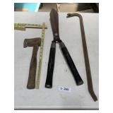 Hatchet, Prybar, Trimmers