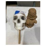 Blow Mold Skull & Squeaky Toy