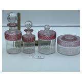 Vintage Glass Bathroom Set