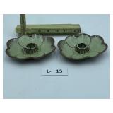 Pair Frankoma Candle Holders