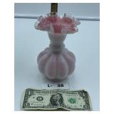 Fenton Pink/White Vase