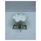 Fenton White Clear Bowl