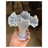 Fenton Hobnail Ruffled Vase