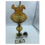 Fenton Lamp Amber