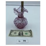 Fenton Clear Purple Vase