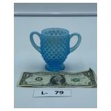 Fenton Hobnail Light Blue Sugar
