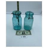 2 - Snap Lid Blue Ball Jars