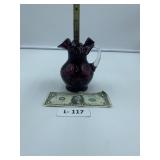 Purple Jug Ruffleled Edge (Fenton?)