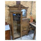 Victorian Oak Side by Side / Secretary Desk