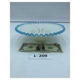 Fenton Aqua Ruffled Bowl