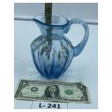 Small Blue Fenton Pitcher