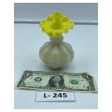 Fenton Overlay Vase