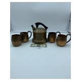 Copper Kettle & Mugs