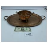 Copper Platter & Strainer