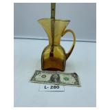 Amber Glass Pitcher (Fenton?)